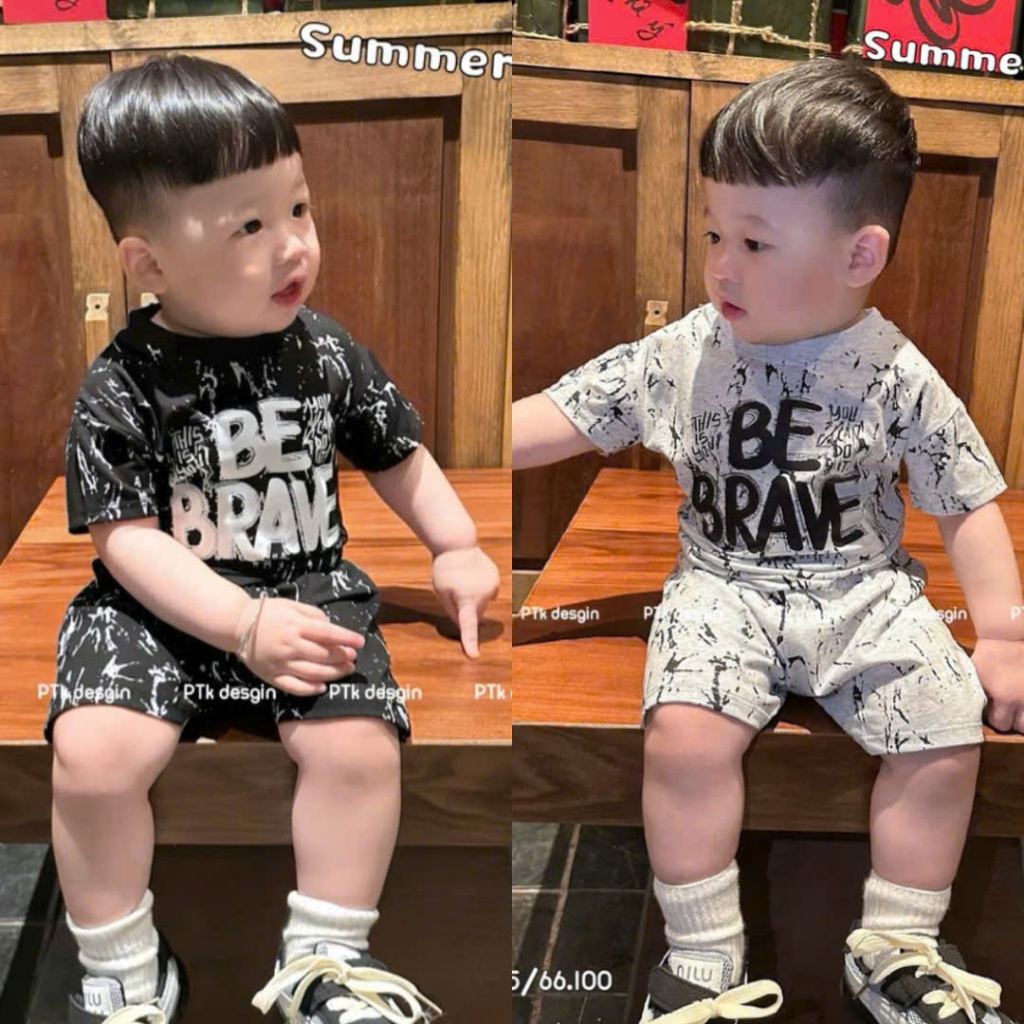 Bộ Loang 3 Mầu ( BE BRAVE ) Cho Bé Trai Từ 9-35kg Chất Xu 4 Chiều