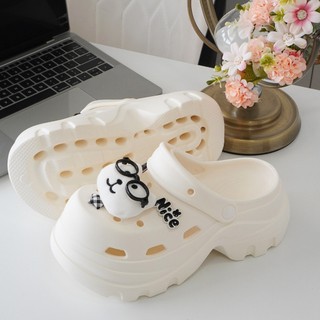 Dép sục nữ đế cao 6cm Lucky V2 kèm sticker Cún Tri Thức dễ thương có quai hậu CSM-63 Mita