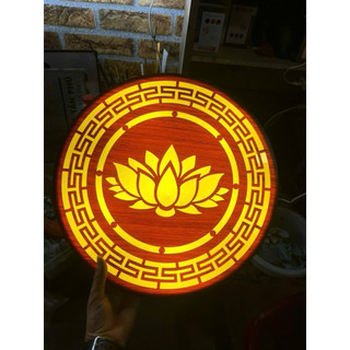 Đèn Hào Quang,Đèn Hoa Sen Ánh Sáng Vàng, Đèn Trang Trí Bàn Thờ