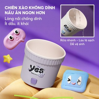 Nồi Lẩu Điện Mini Đa Năng ANREE 1.2L 450W - Nồi , Cháo, Hấp - Lòng Trắng, Chống Dính