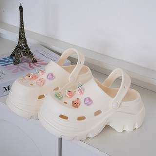 Dép sục nữ đế cao 6cm Lucky V2 kèm sticker Pizza dễ thương có quai hậu CSM-64 Mita