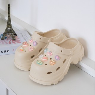 Dép sục nữ đế cao 6cm Lucky V2 kèm sticker Pizza dễ thương có quai hậu CSM-64 Mita