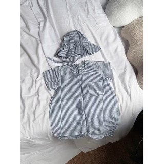 SET YẾM SỌC KÈM NÓN CHO BÉ TRAI