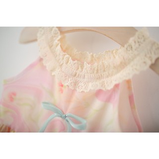 Váy bé gái in hoa 9th-4 tuổi vải thô cotton mềm thoáng mát thích hợp đi chơi du lịch mùa hè D1282