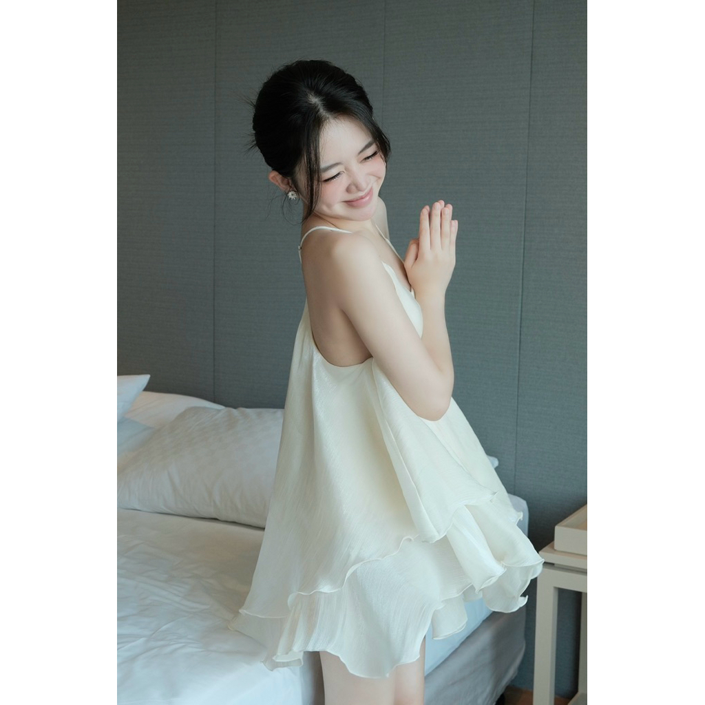 [ TY CLOTHING  ] Set Áo Yếm Đính Ngọc- Hàng Thiết Kế- Màu Be- TYCLOTHING