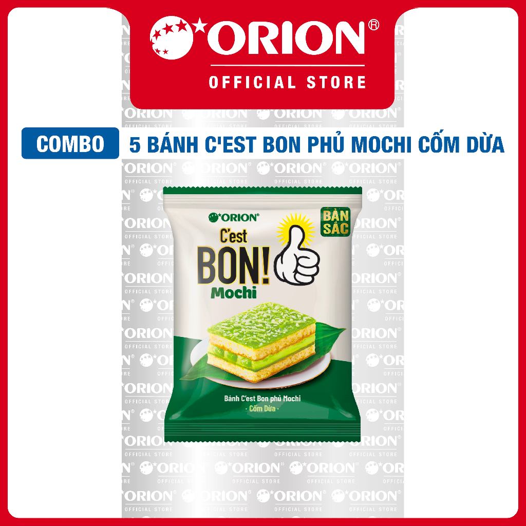 [LIVESTREAM] Combo 5 Túi Bánh Cest Bon Mochi Cốm Dừa (5 Gói/Túi)