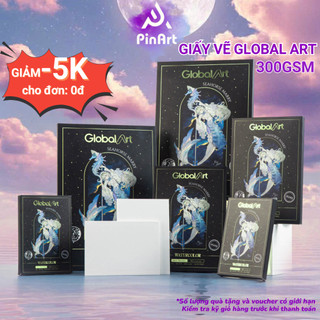 [Giảm 5K] Giấy Vẽ Màu Nước Global Art 300gsm Vân Hot Size A4/A5/A6, Giấy Vẽ Màu Nước Chuyên Dụng, Acrylic, Gouache
