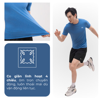 Áo thun nam thể thao Velosar RTS-60083A tập Gym, Tennis, Pickleball thoải mái, thấm hút, nhanh khô
