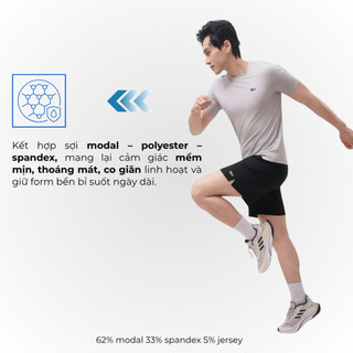 Áo thun nam thể thao Velosar RTS-60083A tập Gym, Tennis, Pickleball thoải mái, thấm hút, nhanh khô