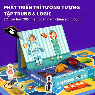 Bộ Đồ Chơi Xếp Hình Nam Châm Mideer Magenetic Game-Đồ Chơi Ghép Hình Từ Tính Chủ Đề Giao Thông,Hải Tặc Phát Triển Tư Duy
