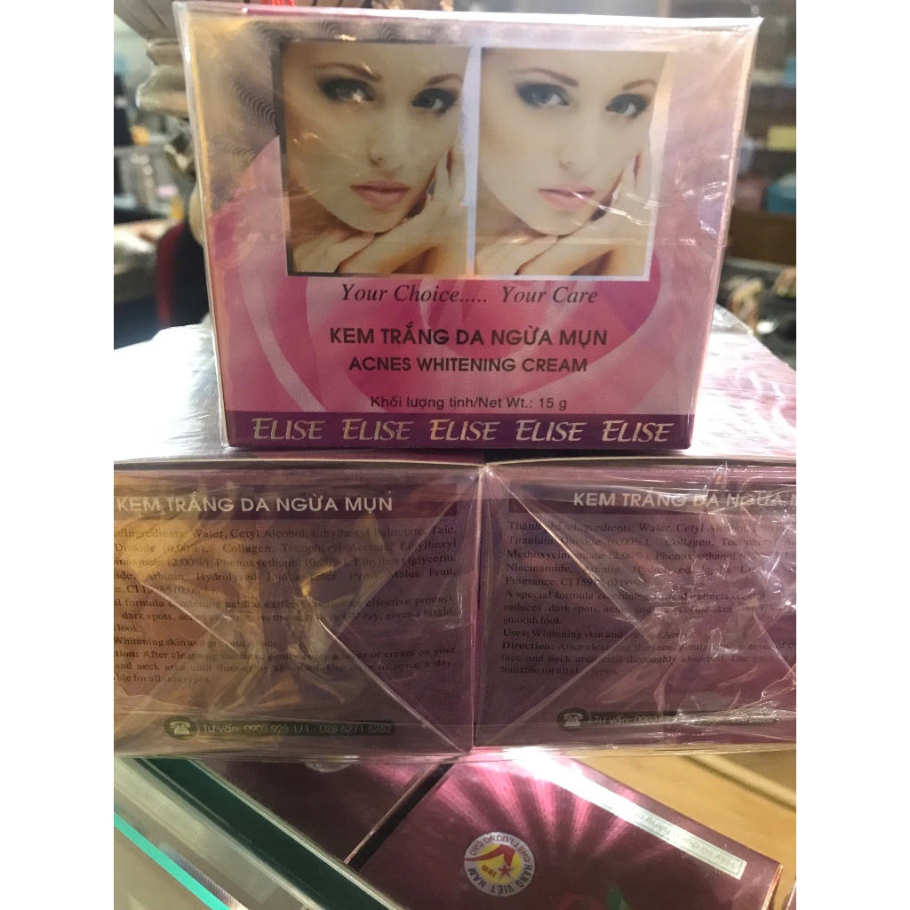 ELISE - KEM TRẮNG DA NGỪA MỤN - 15G