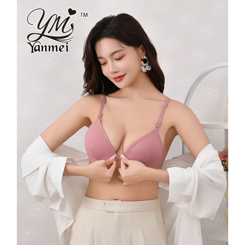 228# Áo ngực nữ cài trước không gọng ngang ngực có nẹp tôn dáng đẹp thoải mái sexy