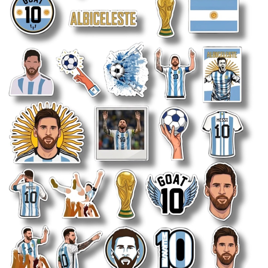 20/60/100 sticker ronaldo và messi để trang trí world cup 2026