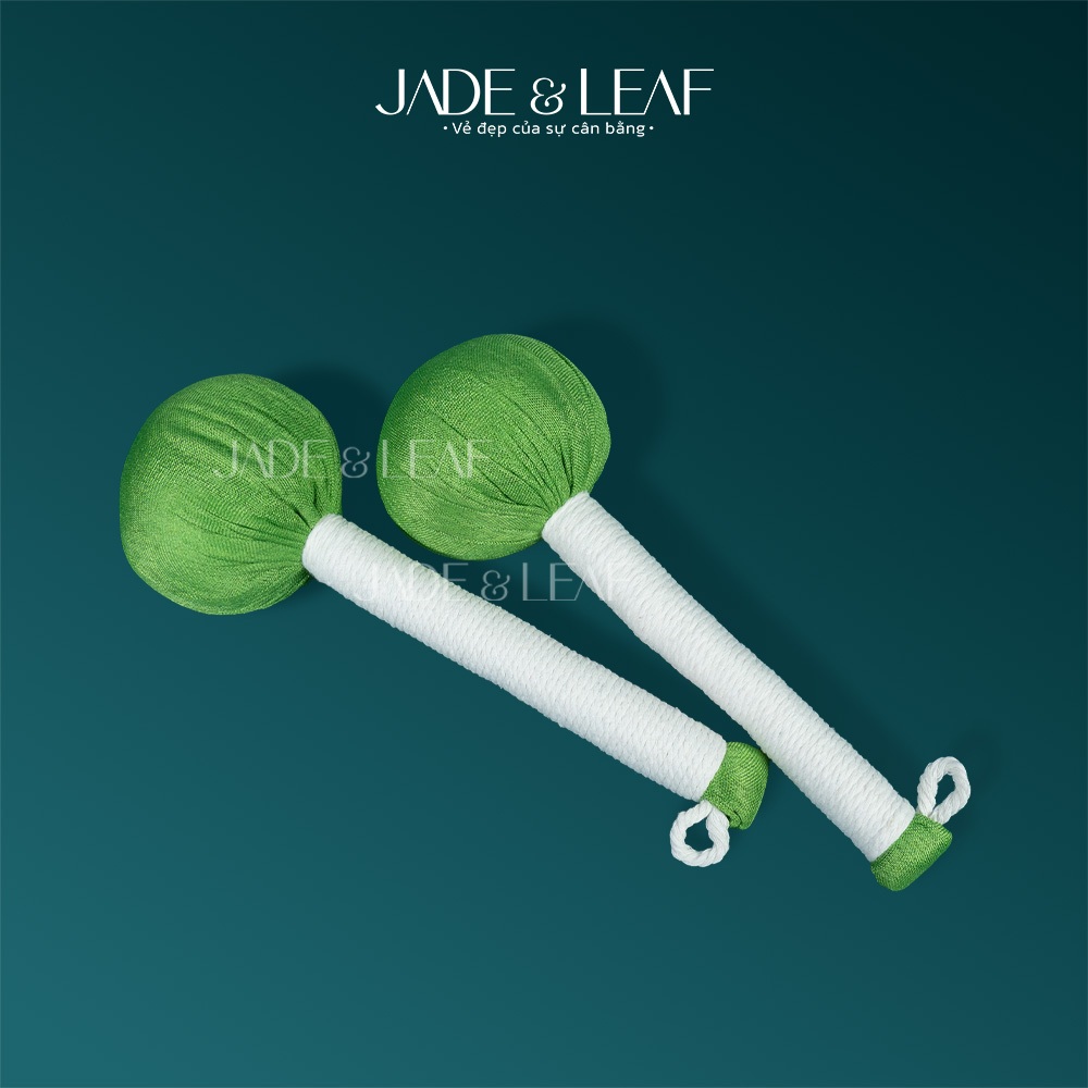 Búa Massage Màu Xanh Lá Jade&Leaf Thảo Dược Ngải Cứu Loại Ngắn Hỗ Trợ Giảm Đau Mỏi Cổ Vai Gáy