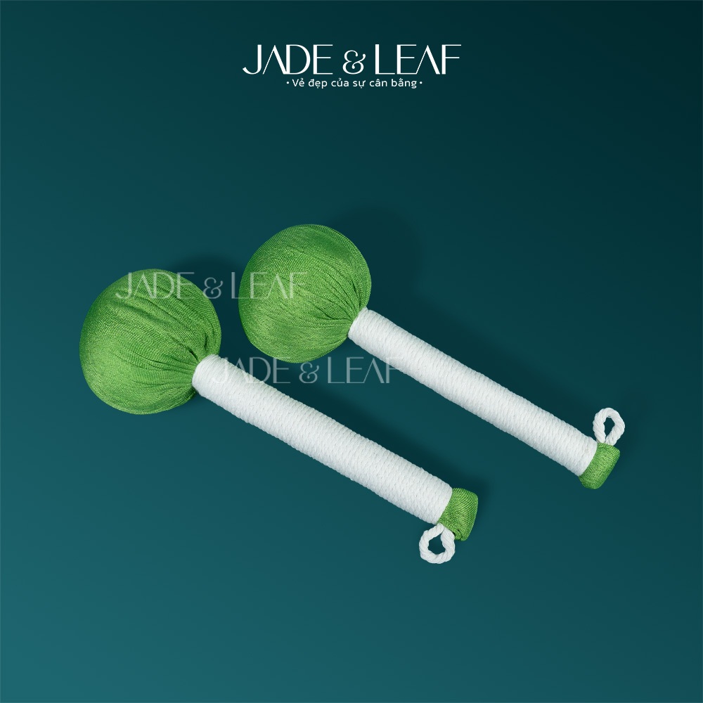 Búa Massage Màu Xanh Lá Jade&Leaf Thảo Dược Ngải Cứu Loại Ngắn Hỗ Trợ Giảm Đau Mỏi Cổ Vai Gáy