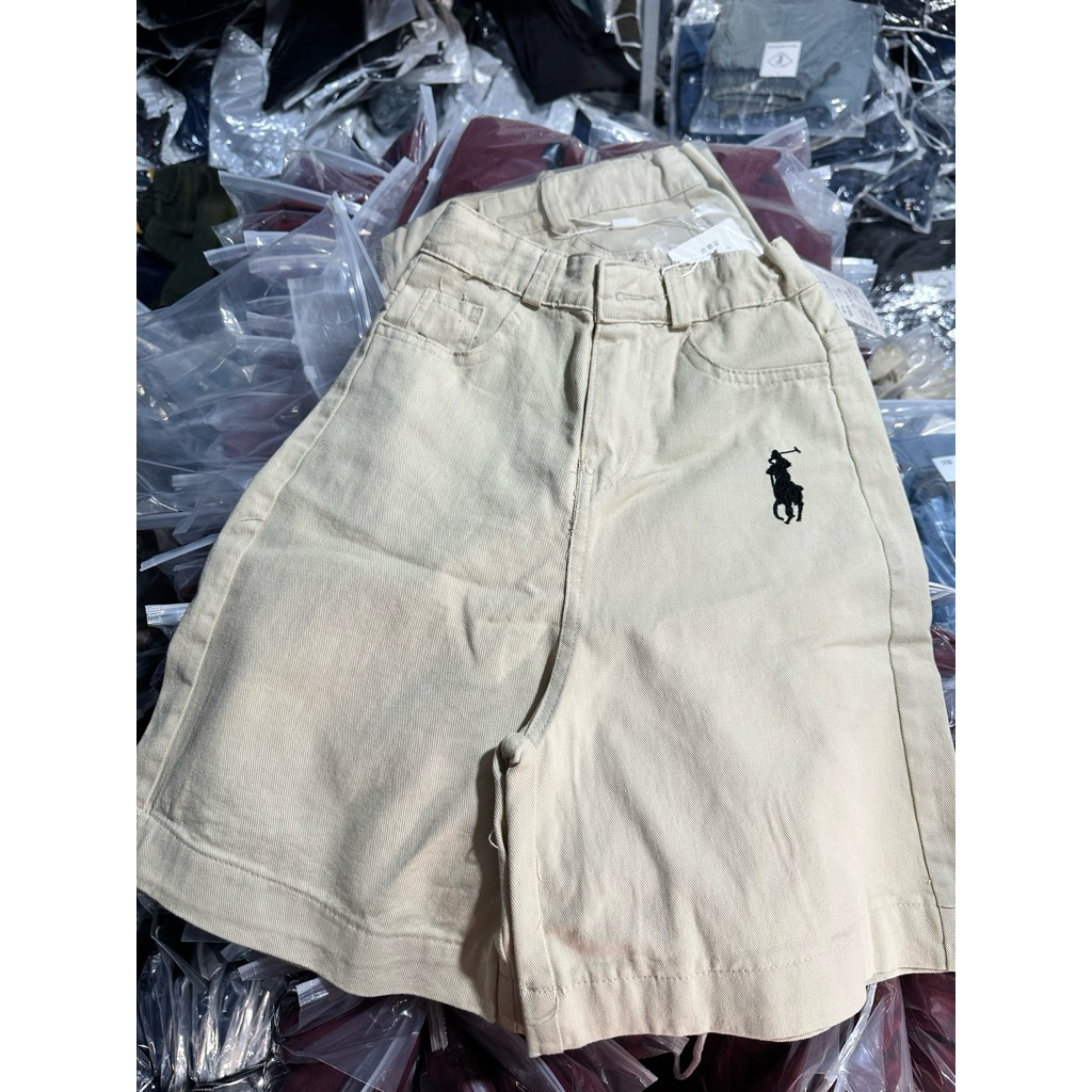 Quần Short Jeans Hoạ Tiết Thêu Ngưa Vải Mềm Cạp Cao Lưng Thun Cho Nữ