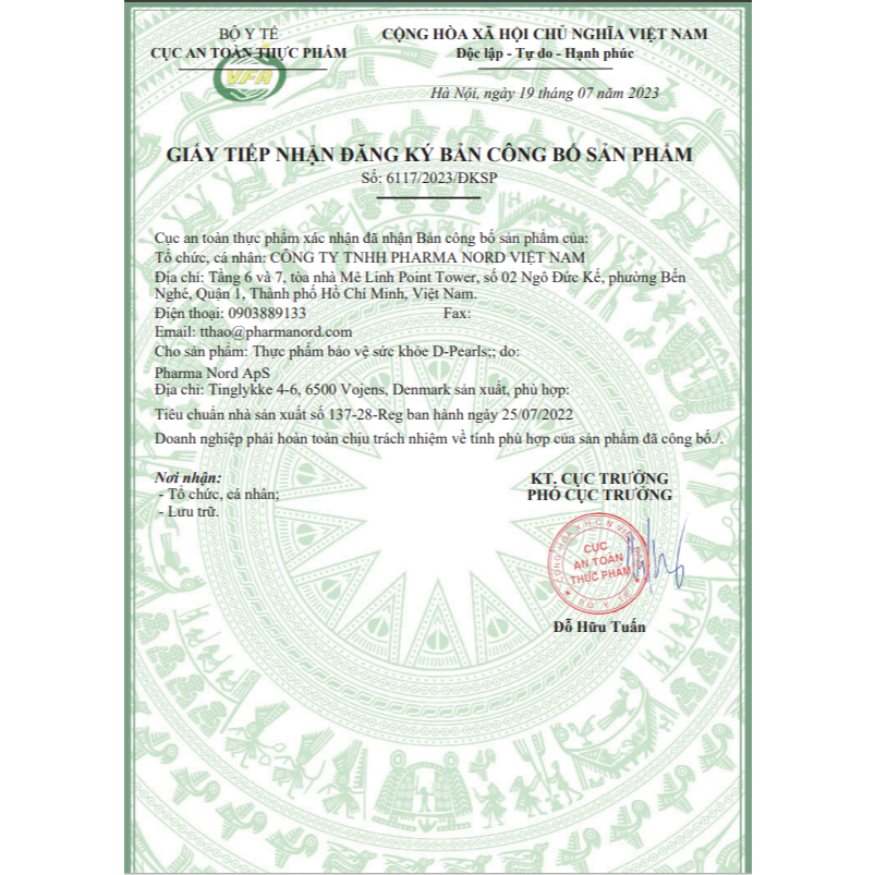 Viên uống PHARMA NORD D Prearls Vitamin D3 1000 IU 80 viên