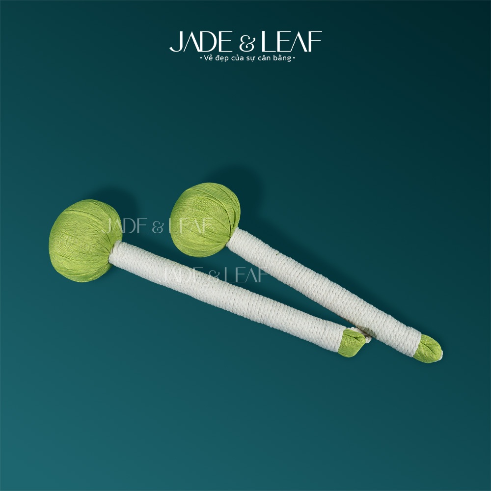 Búa Ngải Cứu Màu Xanh Lá Jade&Leaf Thảo Dược Massage Loại Dài Hỗ Trợ Giảm Đau Mỏi Cổ Vai Gáy