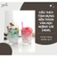 CỐC NƯỚC - CỐC THỦY TINH ĐỰNG NẾN THƠM VÂN SỌC MIỆNG LOE 240ML