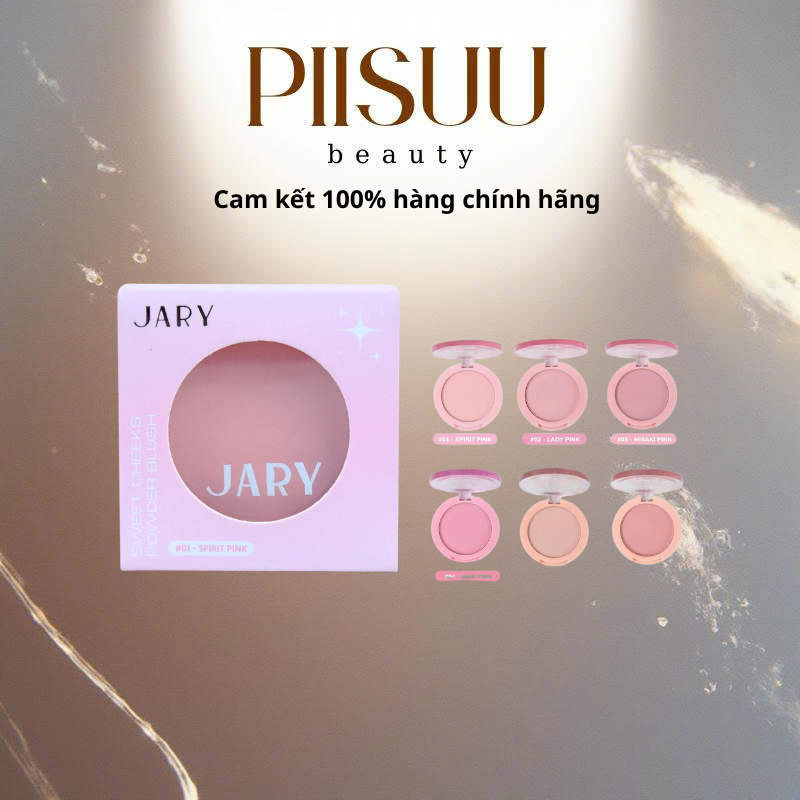 Phấn má Jary Sweet Cheeks Powder Blush Má Hồng Trang Điểm Tự Nhiên Bền Màu
