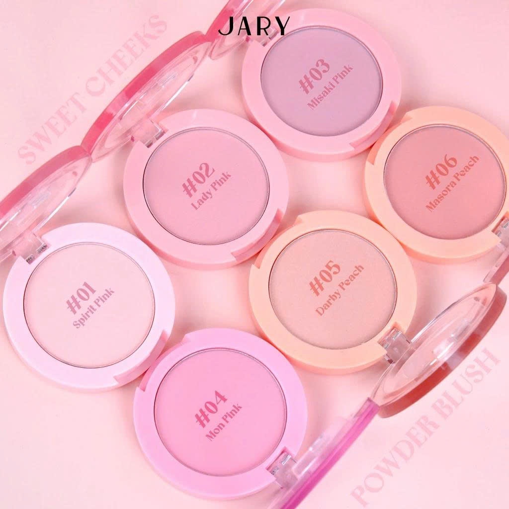 Phấn má Jary Sweet Cheeks Powder Blush Má Hồng Trang Điểm Tự Nhiên Bền Màu