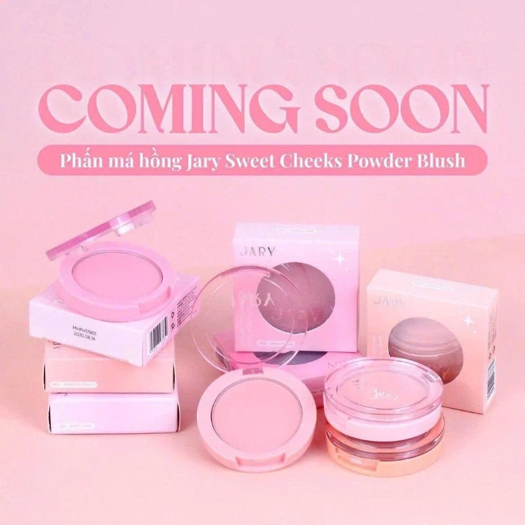 Phấn má Jary Sweet Cheeks Powder Blush Má Hồng Trang Điểm Tự Nhiên Bền Màu