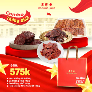 Bee Cheng Hiang [Heo Miếng Nhỏ + Gà Miếng Nhỏ + Bò Miếng Nhỏ + Heo Miếng Nhỏ Tẩm Ớt] Bakkwa Singapore