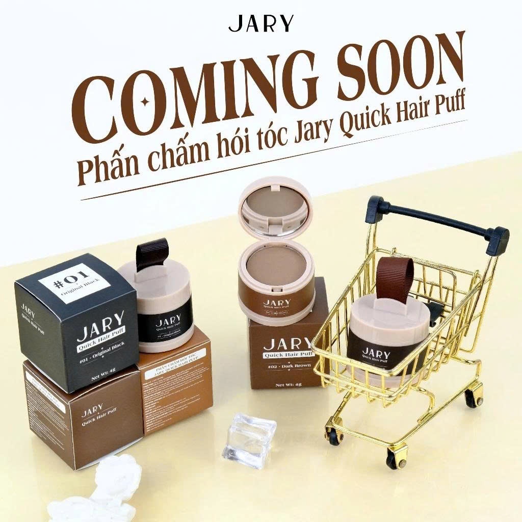 Phấn Chấm Hói Tóc Jary Quick Hair Puff Phủ Hói Che Khuyết Điểm Chân Tóc 4g
