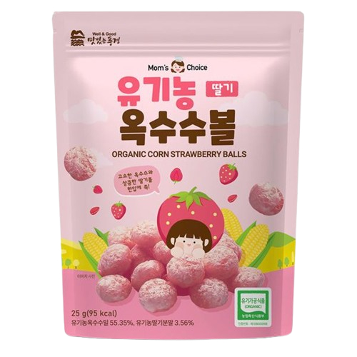 Bánh bi hữu cơ Mom's Choice vị phô mai, vị dâu, vị chuối 25g
