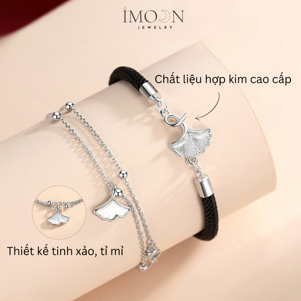 Lắc tay đôi Bạch Duyên, vòng tay uyên ương charm hợp kim cao cấp không gỉ Imoon Jewelry
