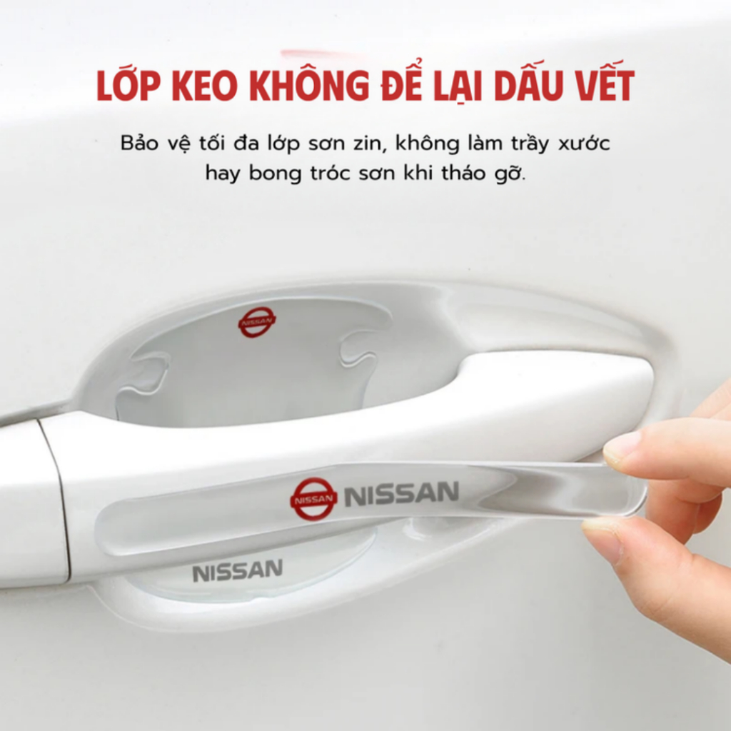 Miếng Dán Silicon Trong Suốt Chống Trầy Ô Tô Full Bộ 8 Chi Tiết Hốc Cửa, Tay Nắm, Gương Phù Hợp Nhiều Dòng Xe