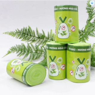 SET 3 Cuộn (150 Túi) Rác Ngải Cứu Đuổi Muỗi Size 45x45cm Có Dây Rút H355 (hàng tốt)