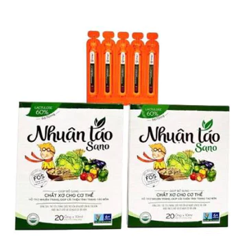 Nhuận Táo Sano Hộp 20 ống x 10ml - Bổ Sung Chất Sơ, Hỗ Trợ Nhuận Tràng, Cải Thiện Táo Bón, Tốt Cho Hệ Tiêu Hóa