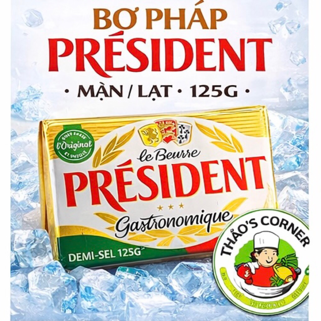 [Không ship thường 1Pcs] {Date 10/2026}[Giao miền Nam ]  Bơ Mặn Pháp 125g | Demi - Sel | Béo Thơm Chuẩn Âu làm Bánh