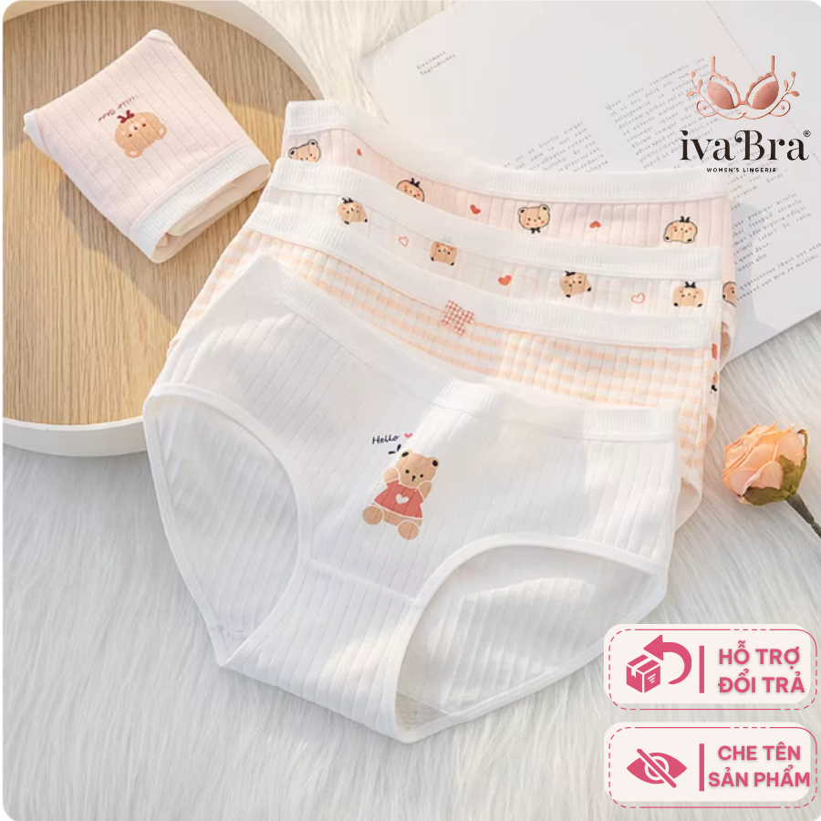 Combo 10 Quần Bé In Gấu Hello Xinh Xắn Co Giãn Tốt Thoáng Khí Mềm Mịn Quần Cute CTB24