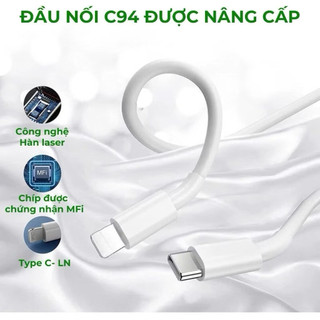 Dây cáp sạc nhanh PD 20W - 27W cho điện thoại 8plus x xr xsmax 11 12 13 14 15 16 17 pro plus promax