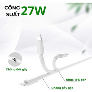 Dây cáp sạc nhanh PD 20W - 27W cho điện thoại 8plus x xr xsmax 11 12 13 14 15 16 17 pro plus promax
