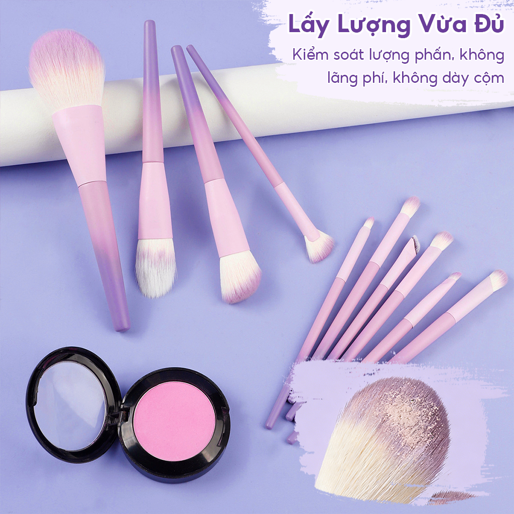 Set 10 Cọ Trang Điểm Derf Chuyên Nghiệp Chất Lượng Cao