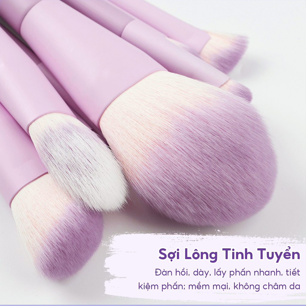 Set 10 Cọ Trang Điểm Derf Chuyên Nghiệp Chất Lượng Cao