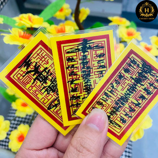 <Sỉ> combo 100 lá may mắn bình an( ấn trần ép plastic)