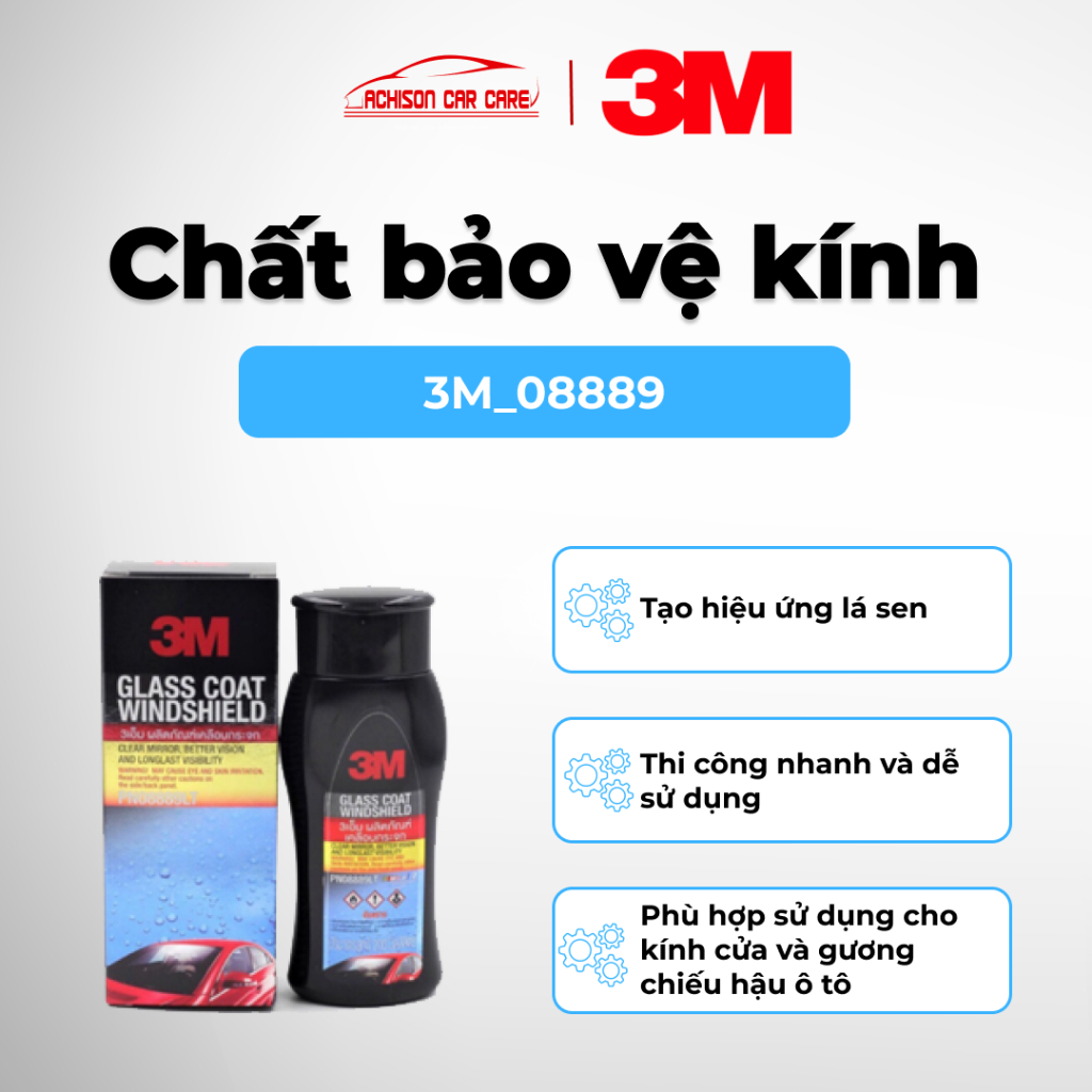 3M CHẤT BẢO VỆ KÍNH 250ML GIỮ KÍNH RÕ NÉT CHỐNG NƯỚC MƯA