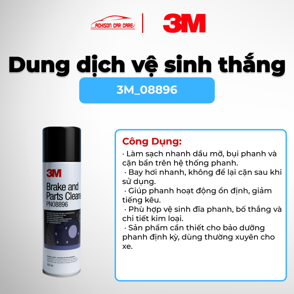 3M DUNG DỊCH VỆ SINH THẮNG 400ML LÀM SẠCH DẦU MỠ BỤI BẨN PHANH