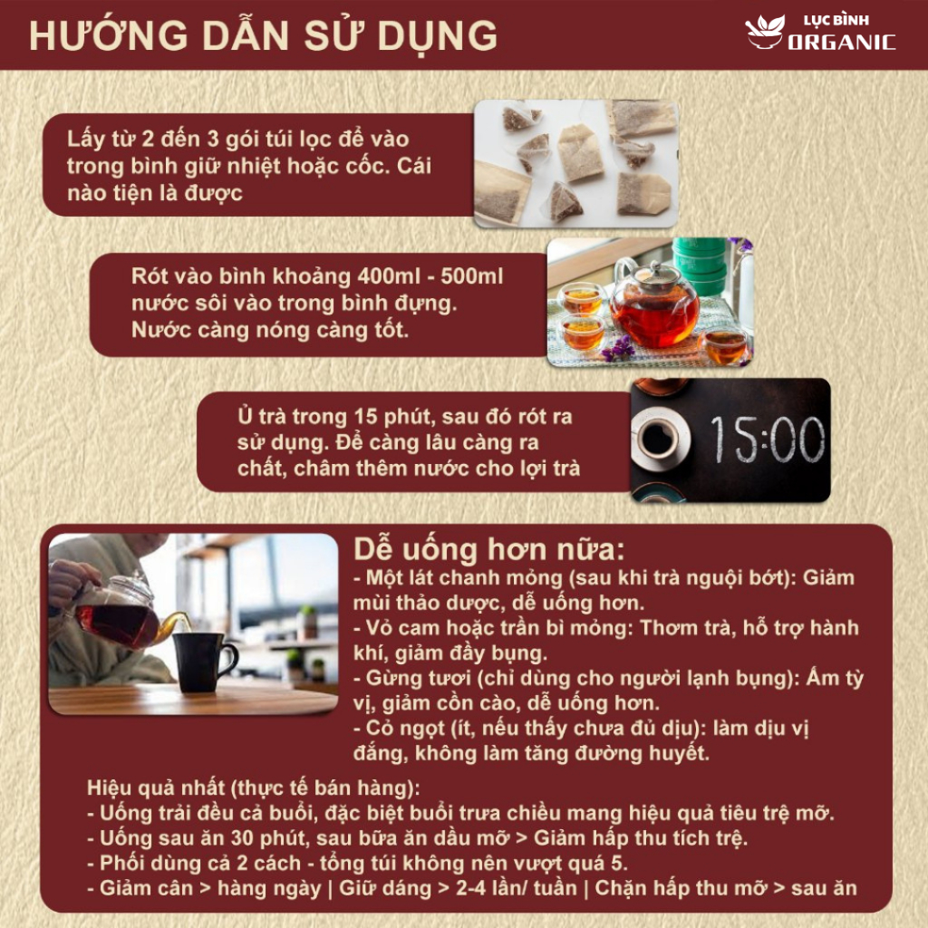 Trà Lá Nam - Thanh Lọc Cơ Thể, Giảm Đầy Hơi Chướng Bụng, Nhẹ Bụng Dễ Tiêu, Giữ Dáng Gọn Gàng, Bịch 30 Túi Lọc