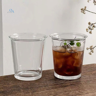 Ly Thủy Tinh Trơn Dáng Trụ Miệng Loe R106 360ML | Thiết Kế Đơn Giản Chuyên Uống Cà Phê, Matcha latte