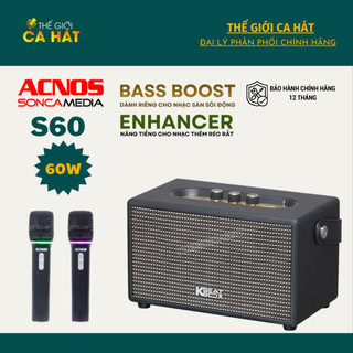 ACNOS S60 Loa Karaoke Mini Bluetooth NGHE ĐÃ HÁT HAY ACNOS Soncamedia + Tặng 2 chống lăn
