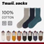 Tawii Tất Vớ Nam Nữ Trơn Cổ cao, Cổ Trung, Cổ Thấp Cotton 100% Tất thể thao chống hôi chân