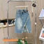 Set áo croptop bé gái ren trắng phối chân váy jean rách cá tính phong cách Hàn Quốc mẹ và bé 13-56kg
