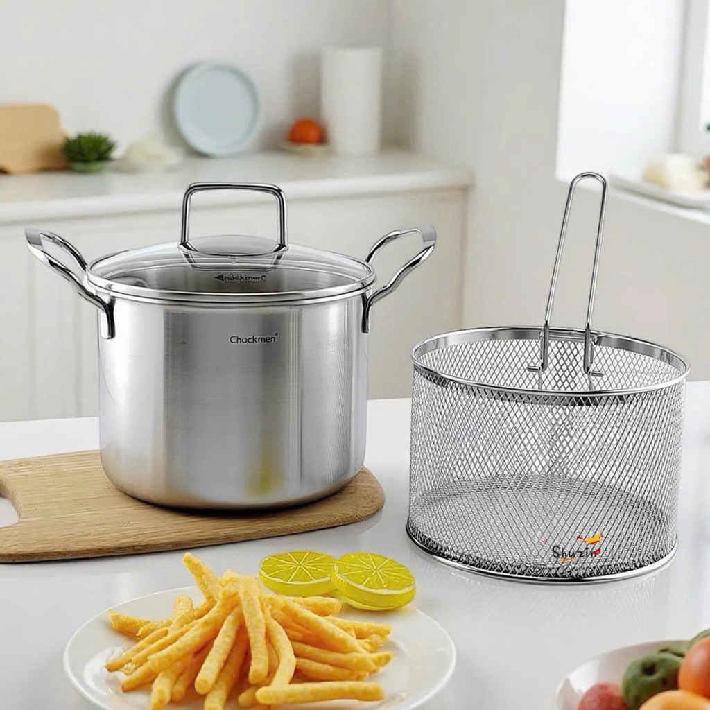 Nồi thành cao kèm giỏ lọc dầu cán dài 18cm C445