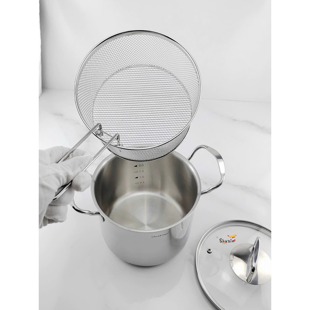 Nồi thành cao kèm giỏ lọc dầu cán dài 18cm C445