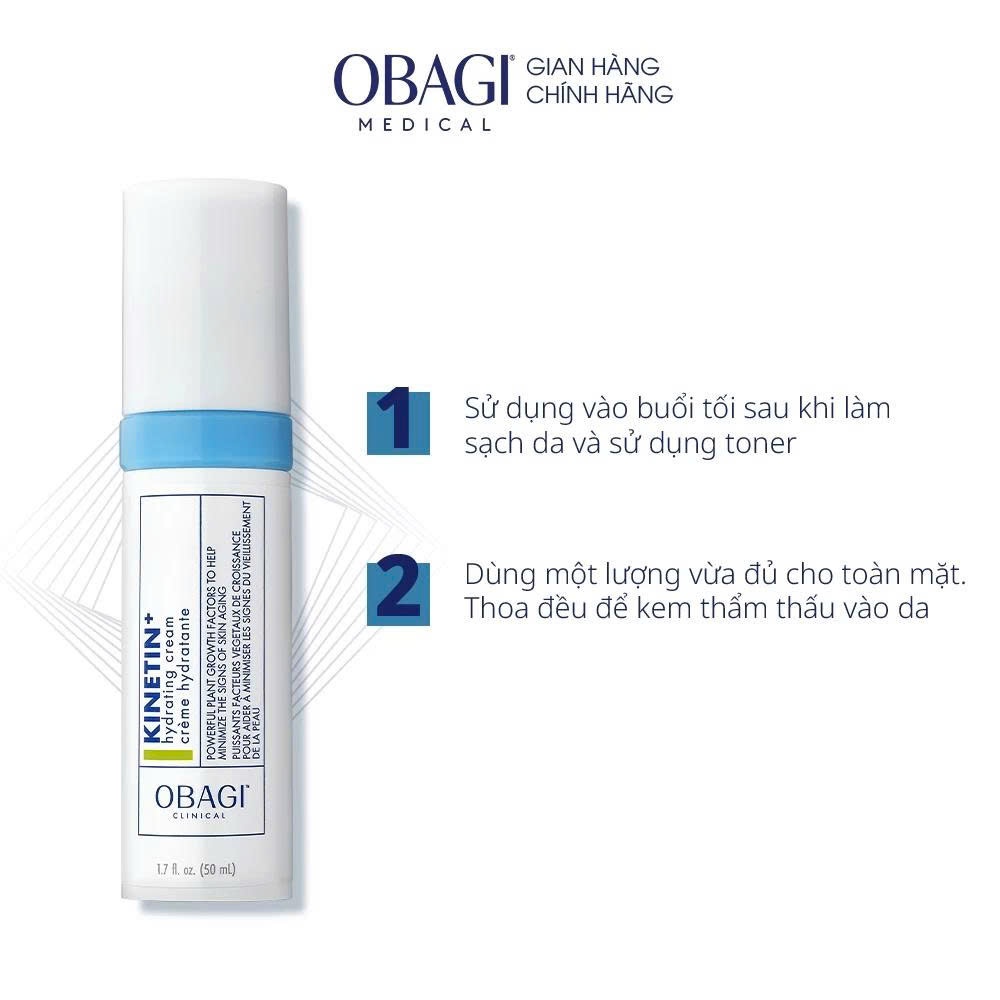 Kem Dưỡng Phục Hồi Làm Dịu Nhẹ Da Obagi Clinical Kinetin+ Hydrating 50ml